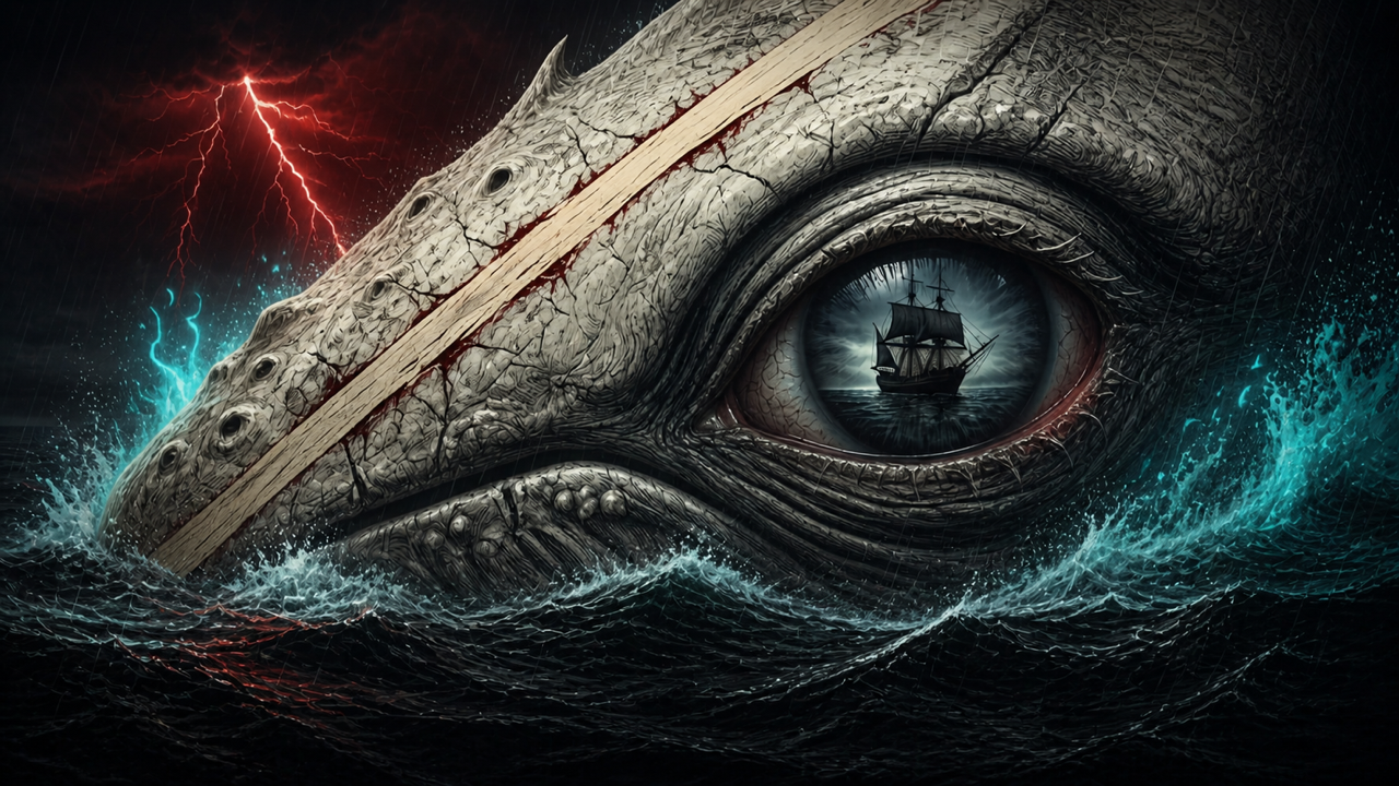 Encounter with the scarred white Leviathan